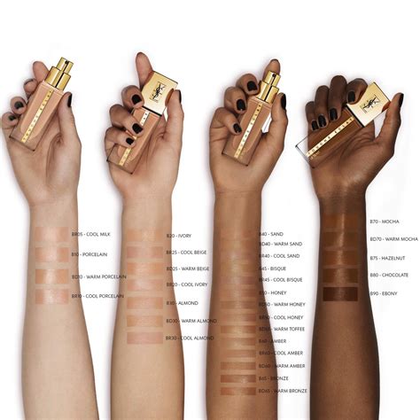 ysl touche eclat foundation kleuren|YSL touche eclat shade chart.